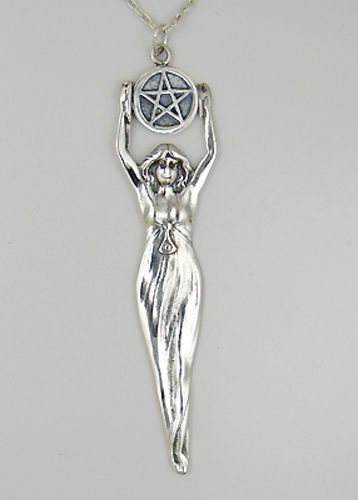 Sterling Silver Woman Maiden of the New Day Pendant