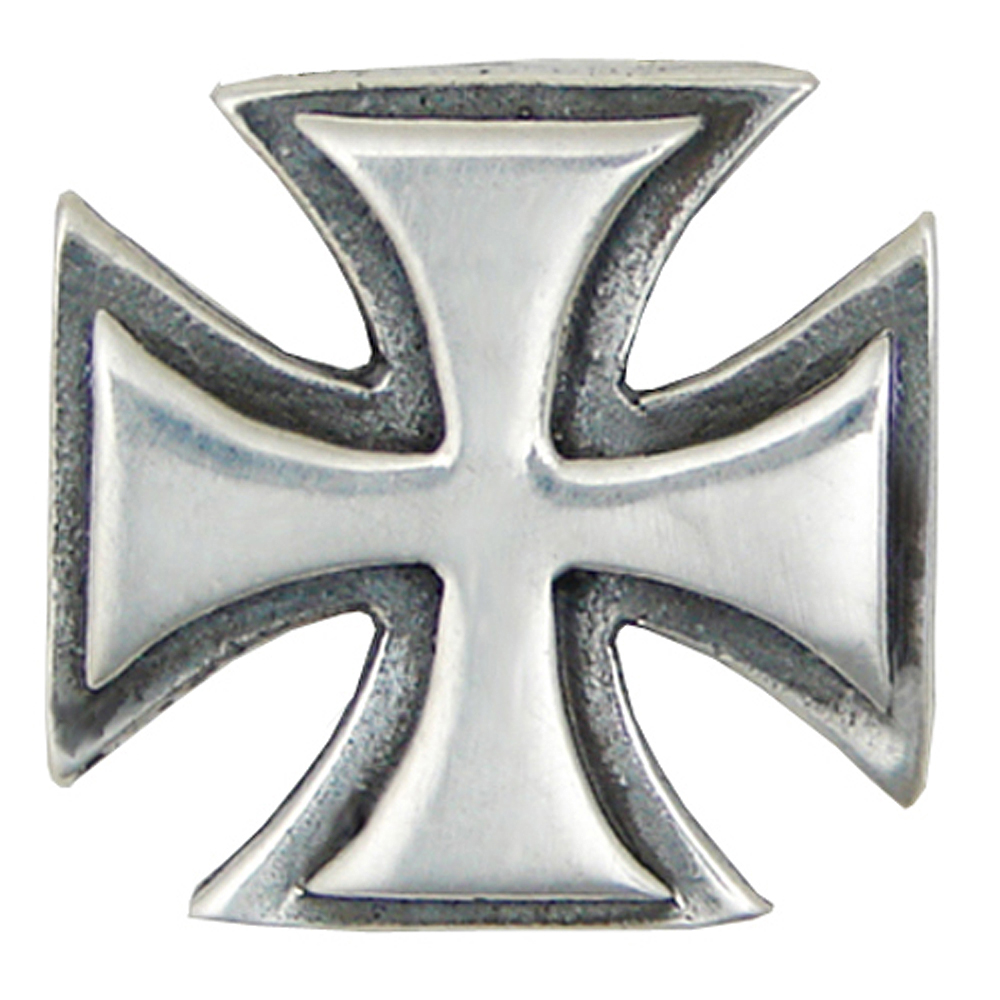 Sterling Silver Maltese Iron Cross Pendant