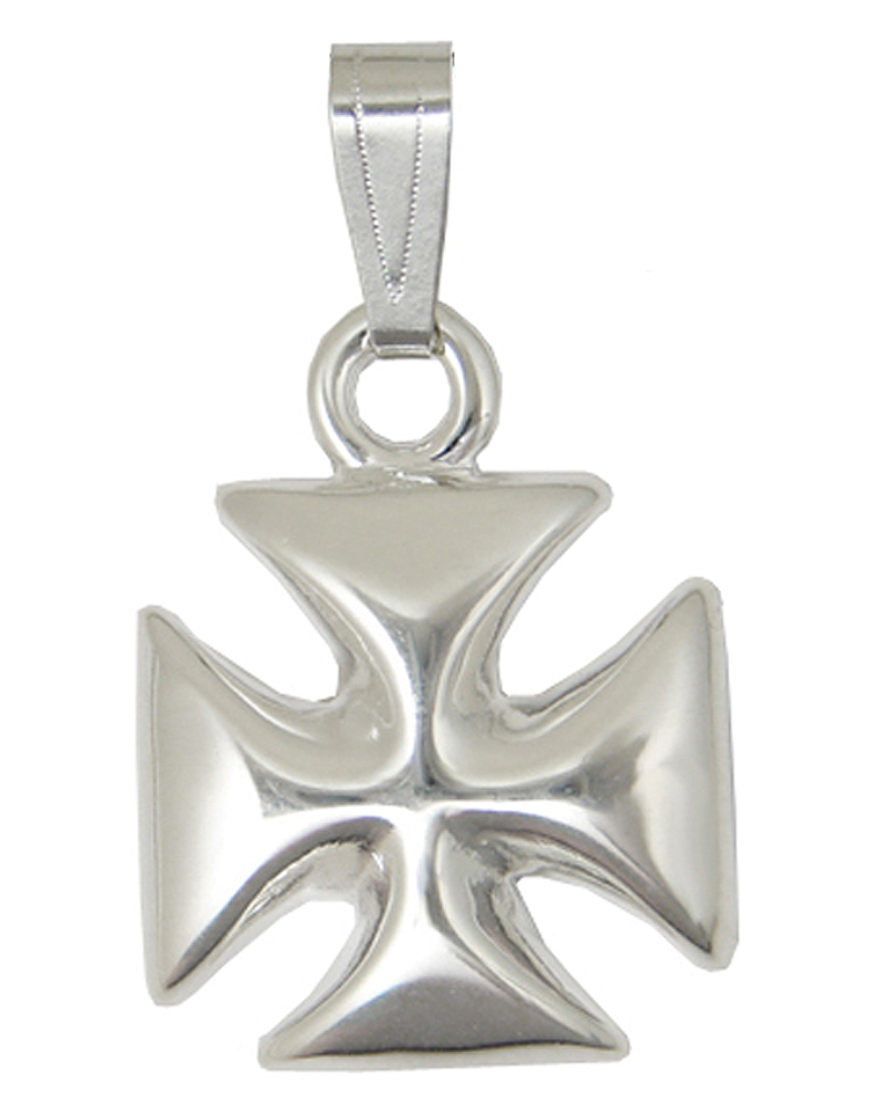 Sterling Silver Maltese Iron Cross Charm
