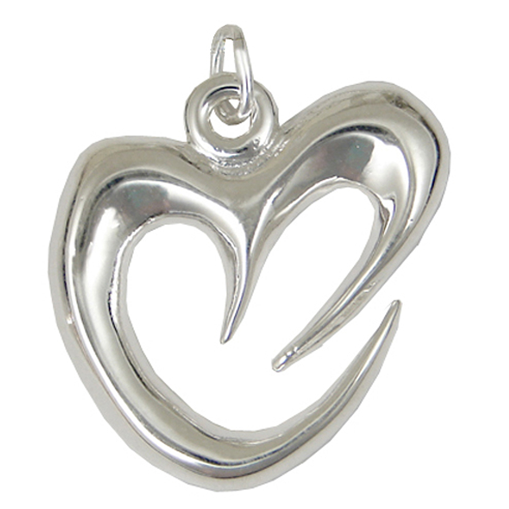 Sterling Silver Open Broken Heart Charm