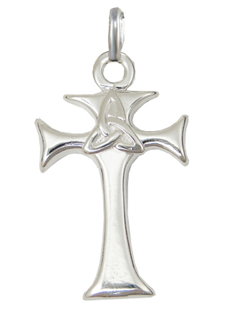 Sterling Silver Father Son Holy Spirit Trinity Knot Cross Charm
