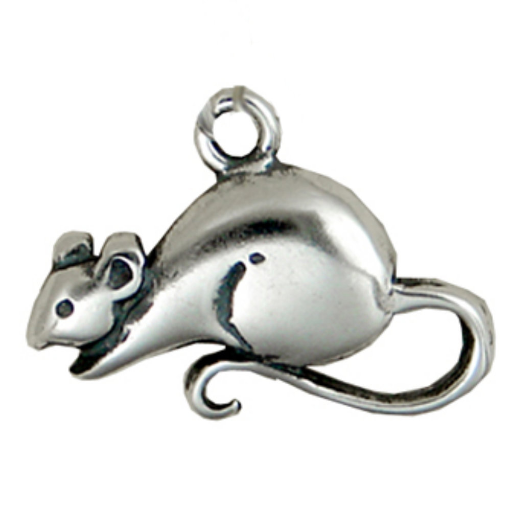 Sterling Silver Small Pet Rat Mouse Charm