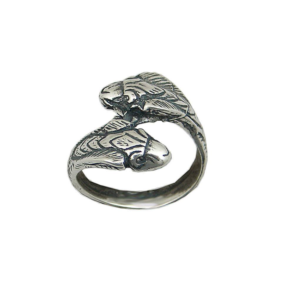 Sterling Silver Pair of Cobra's Snake Ring Size 5