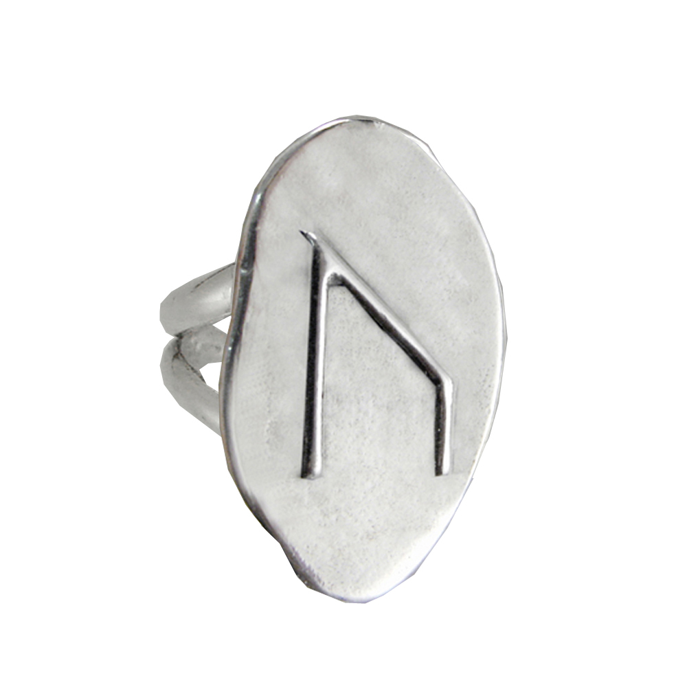 Sterling Silver Symbol For Good Health And Energy Runic Ring Size 9