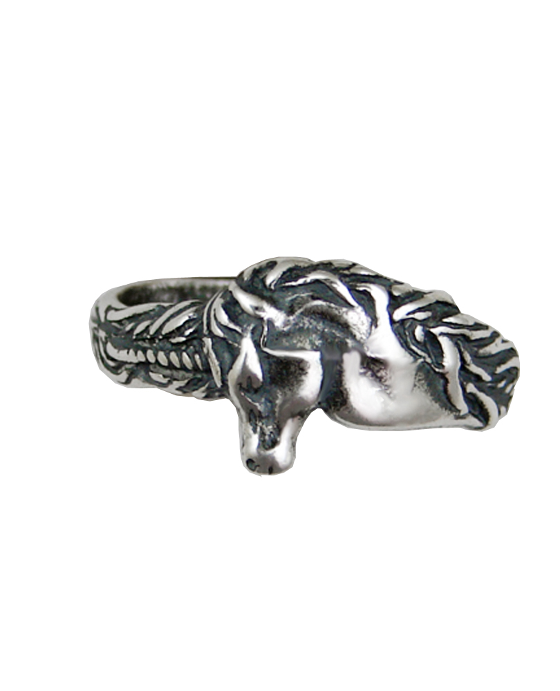 Sterling Silver Little Unicorn Ring Size 4