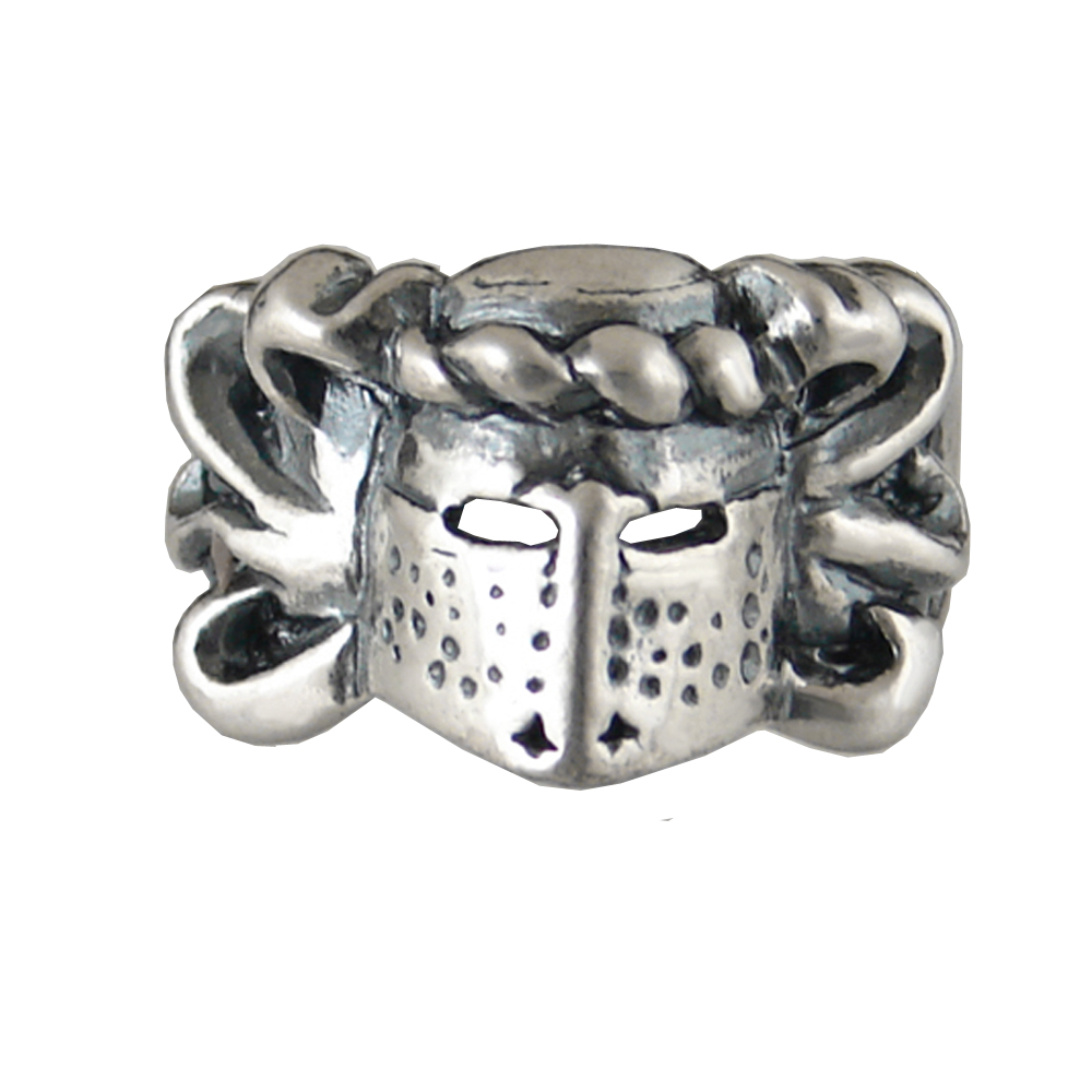 Sterling Silver Knights Great Helmet Ring Size 8