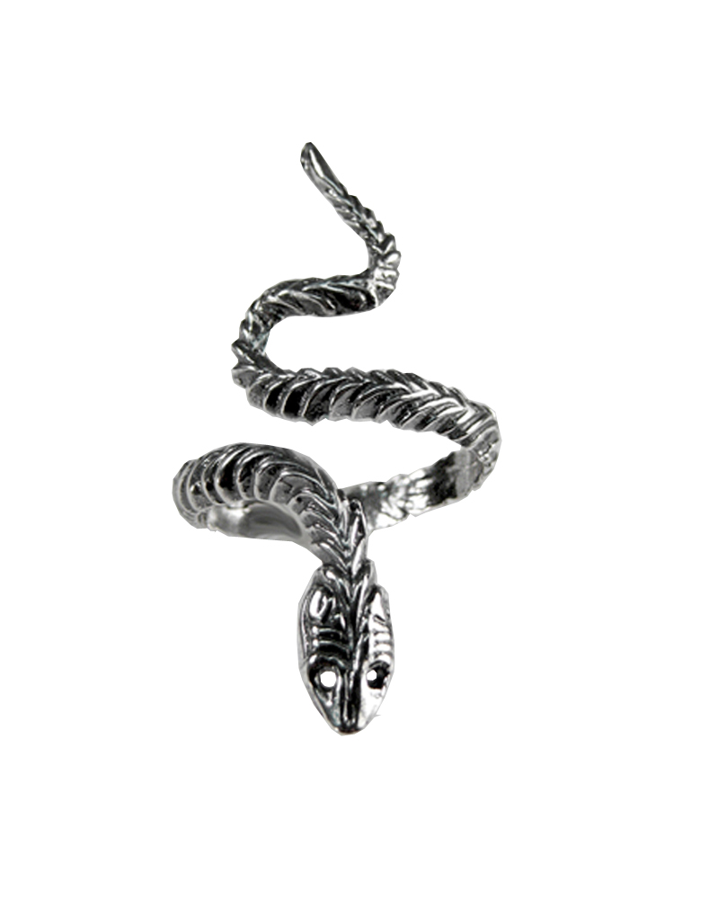 Sterling Silver Adjustable Serpent Snake Ring Size 8