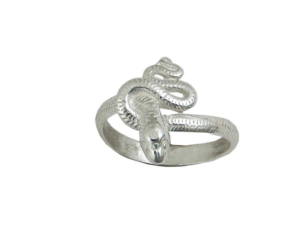 Sterling Silver Little Snake Pinkie Ring Size 5