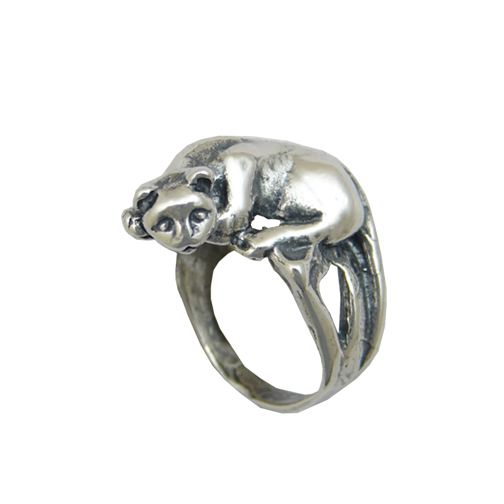 Sterling Silver Cat Ring Size 8