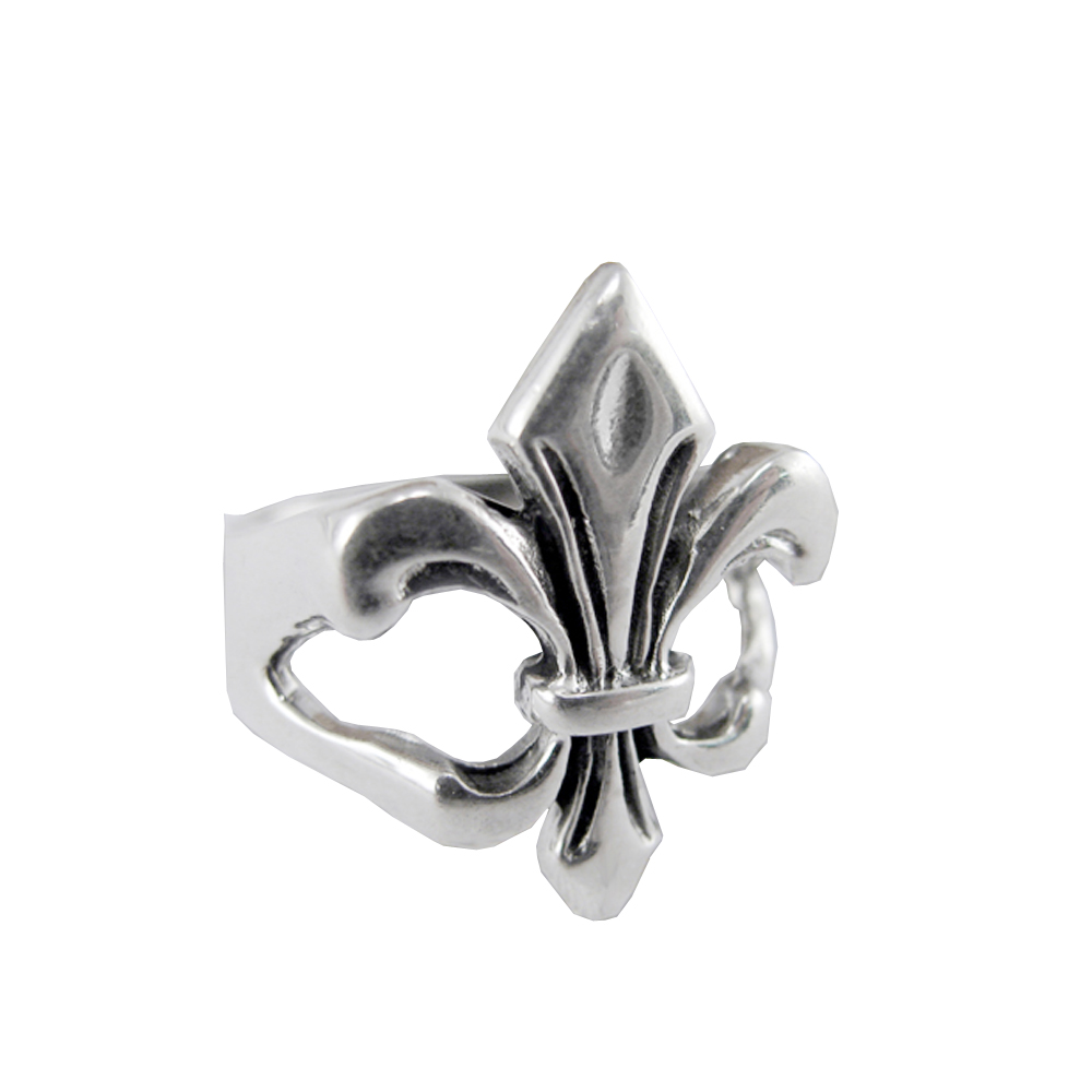 Sterling Silver Symbol Of French Royalty Fleur De Lis Ring Size 11