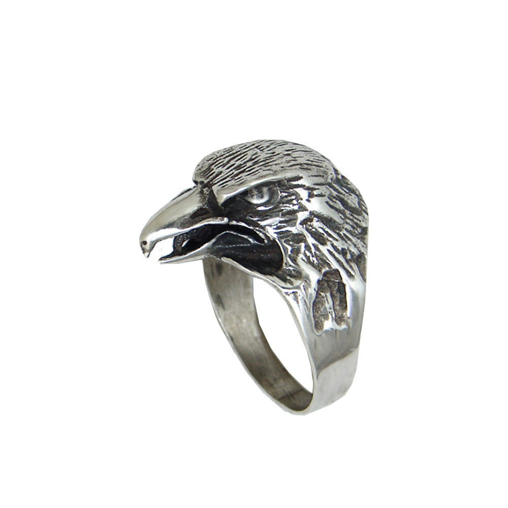 Sterling Silver Angry Eagle Ring Size 10