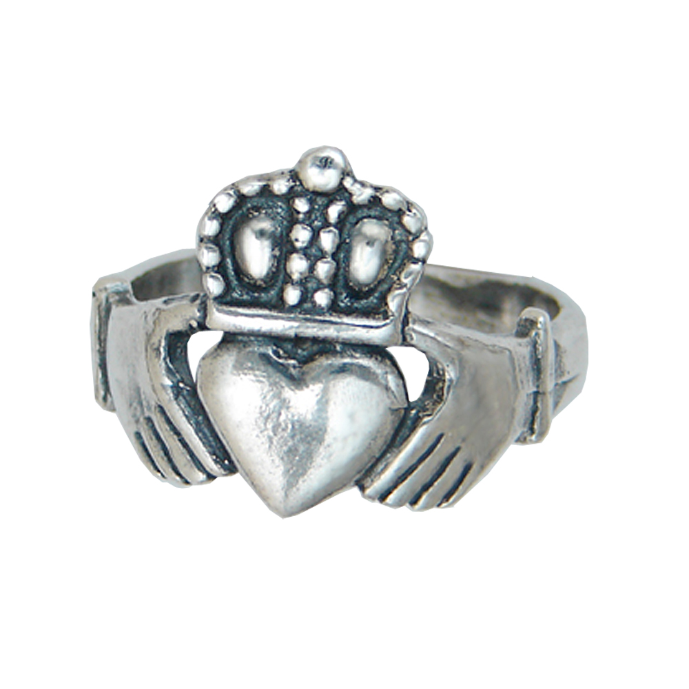 Sterling Silver Claddagh Ring Size 11