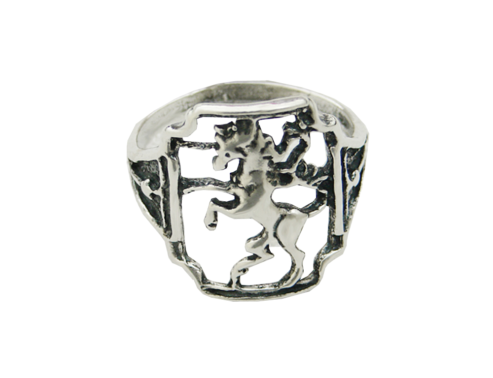 Sterling Silver Unusual Unicorn Ring Size 10