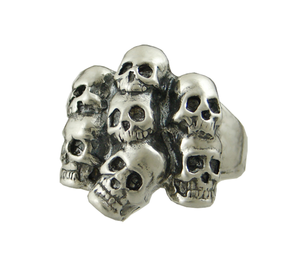 Sterling Silver Skull Ring Size 9