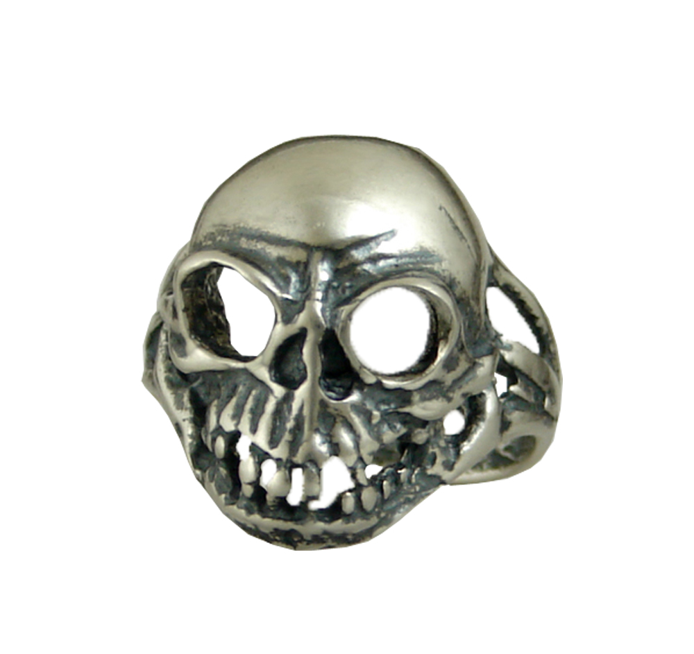 Sterling Silver Skull Ring Size 9