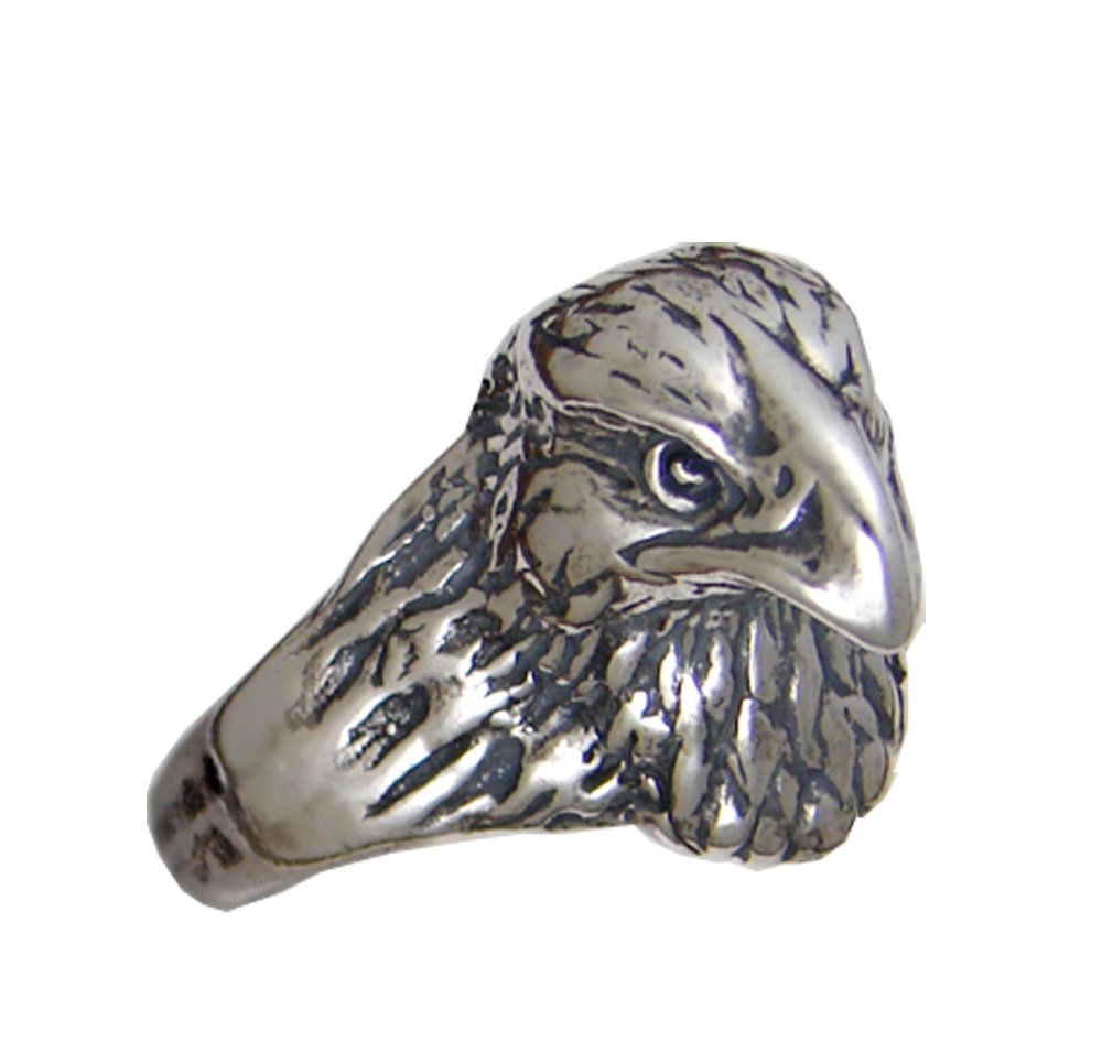 Sterling Silver Hawk's Head Ring Size 6