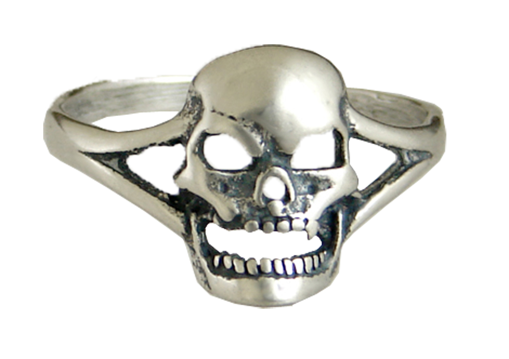 Sterling Silver Skull Ring Size 9