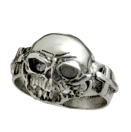 Sterling Silver Skull Ring Size 9
