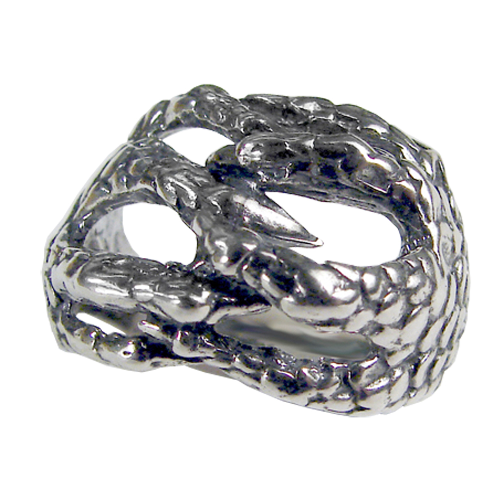 Sterling Silver Dragon's Claw Ring Size 12