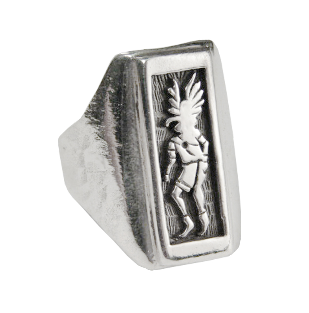 Sterling Silver Kachina Ring Size 10