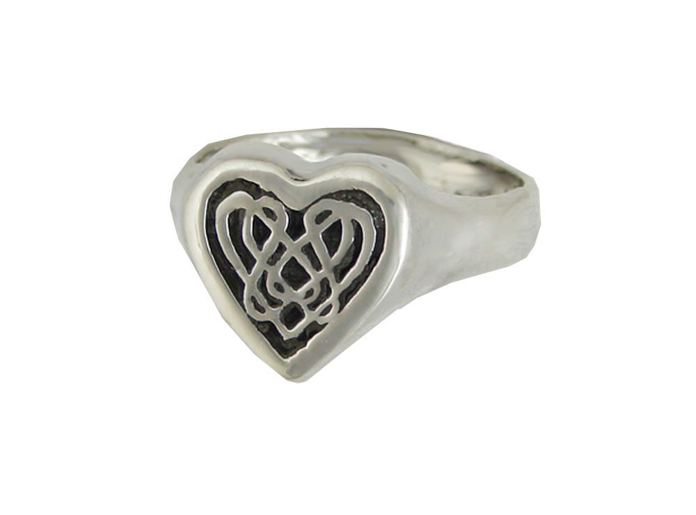 Sterling Silver Celtic Heart Ring Size 8