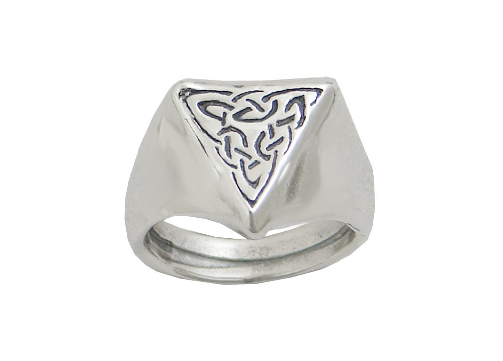 Sterling Silver Unusual Celtic Knotwork Ring Size 9