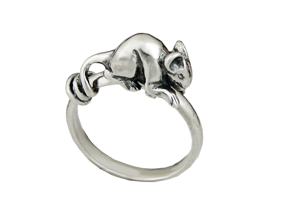 Sterling Silver Moveable Mouse Ring Size 9