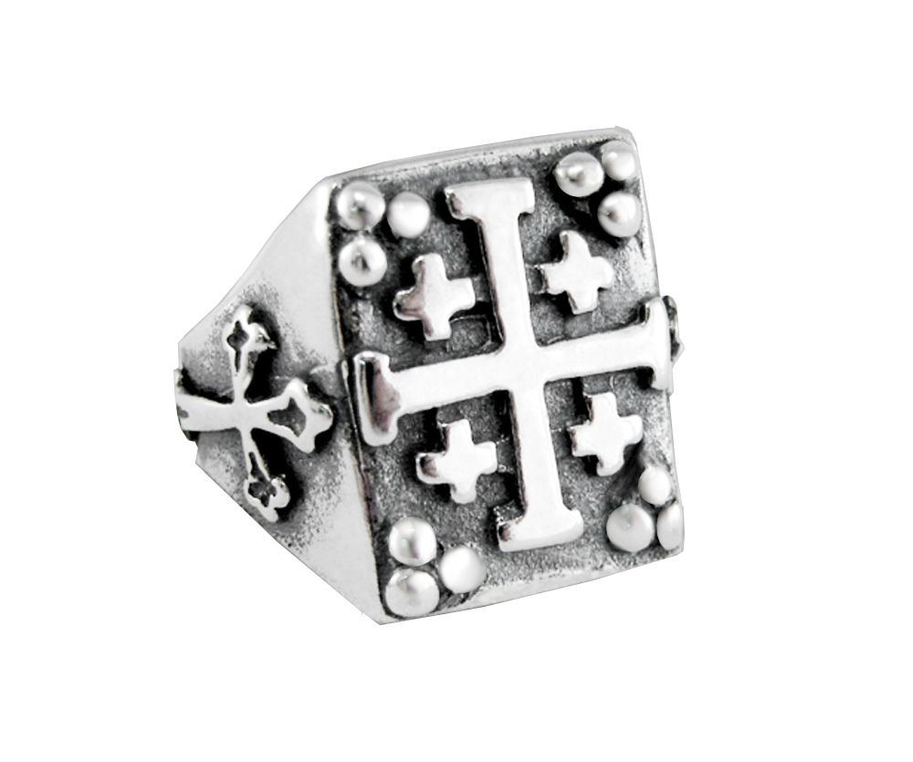 Sterling Silver Gothic Cross Ring Size 9