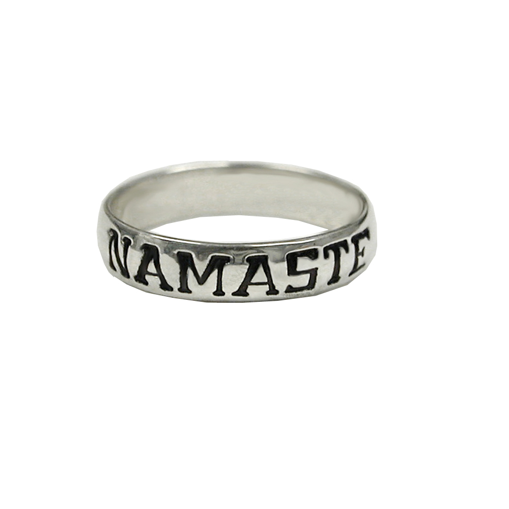 Sterling Silver Namaste Ring Size 11