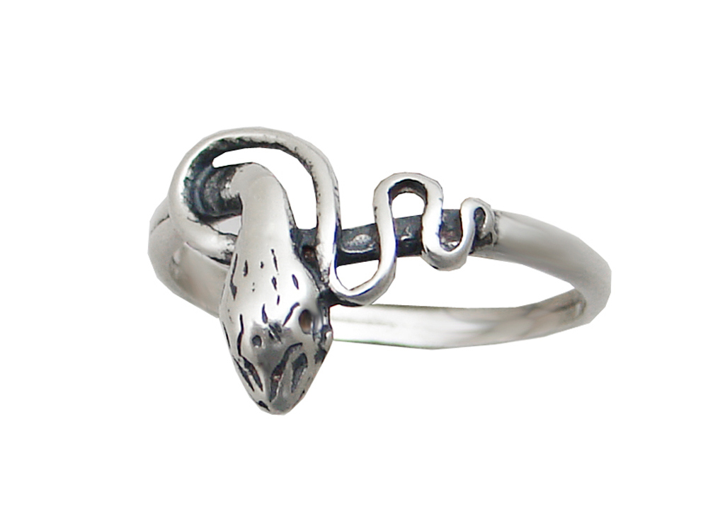 Sterling Silver Snake Serpent Ring Size 6