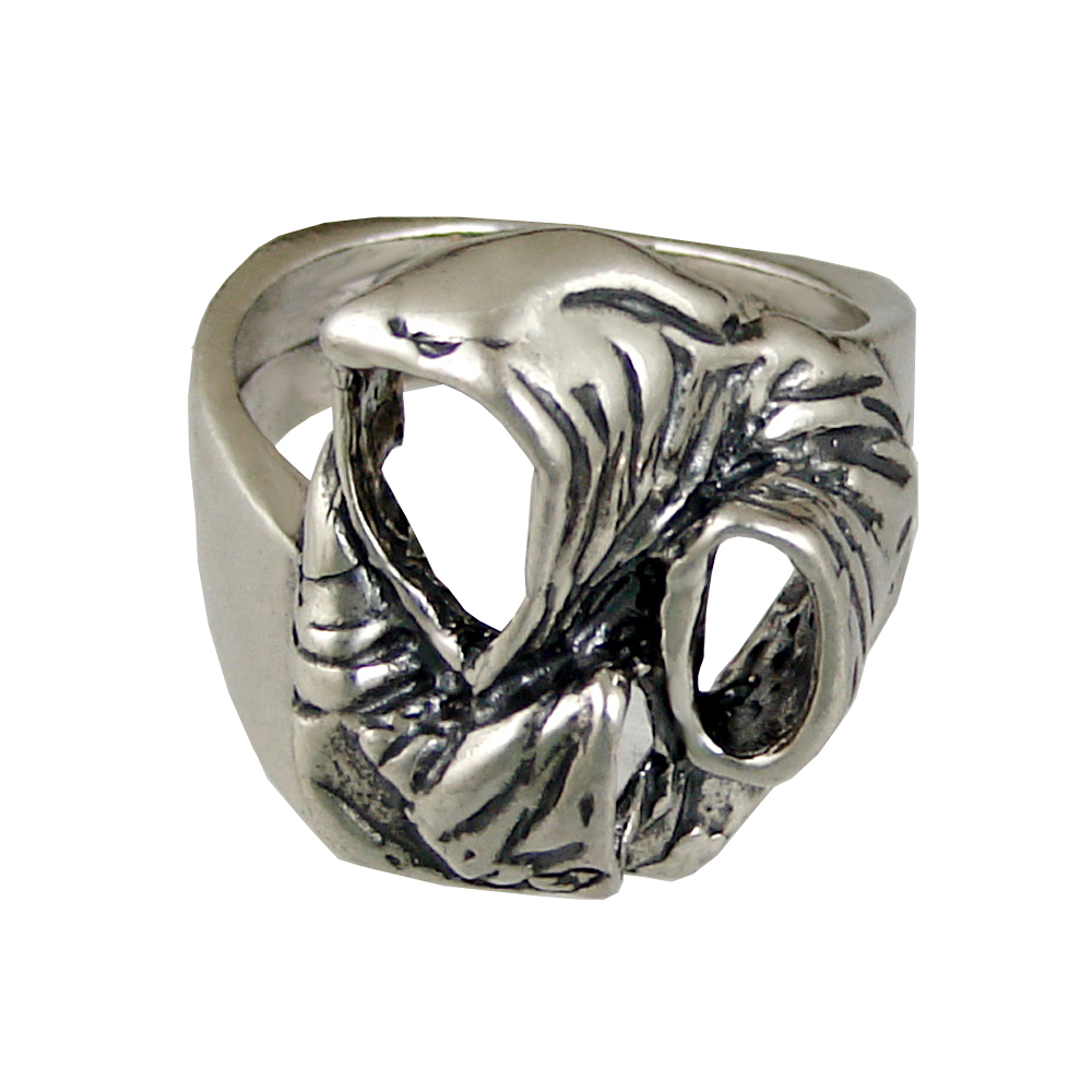 Sterling Silver Death Grim Reaper Ring Size 7