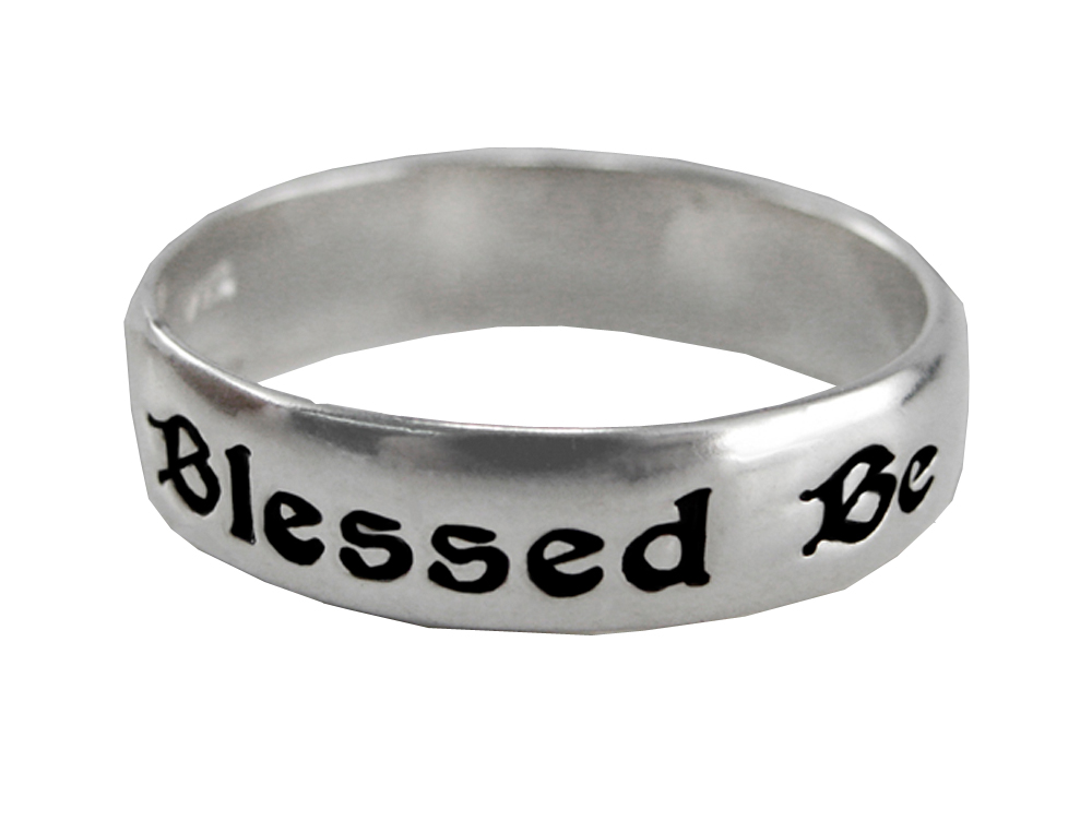 Sterling Silver Blessed Be Ring Size 5