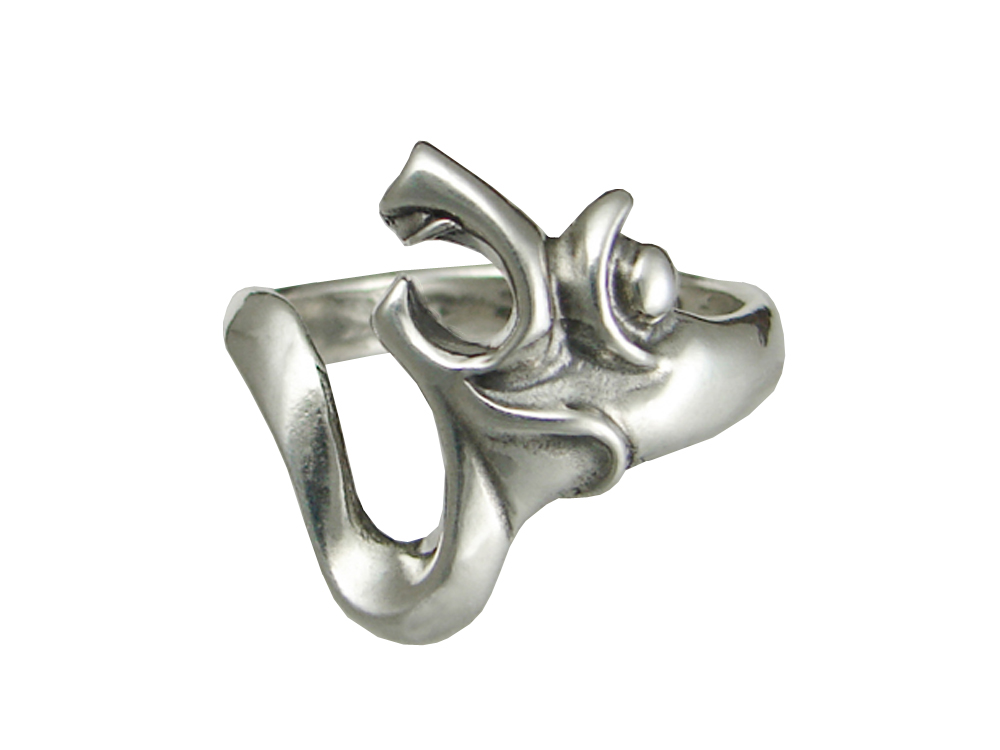 Sterling Silver Om Ohm Ring Size 9