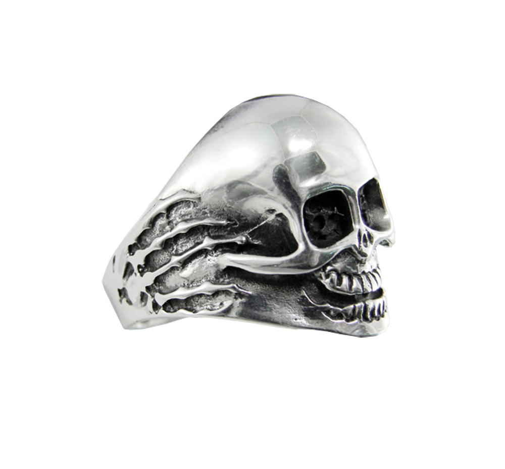 Sterling Silver Skull Ring Size 9