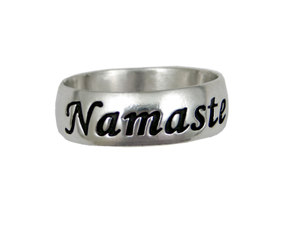 Sterling Silver Namaste Ring Size 8