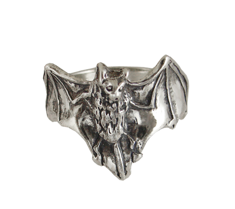 Sterling Silver Bat Ring Size 8