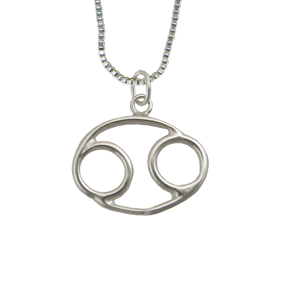 Sterling Silver Zodiac Symbol Cancer Pendant Necklace