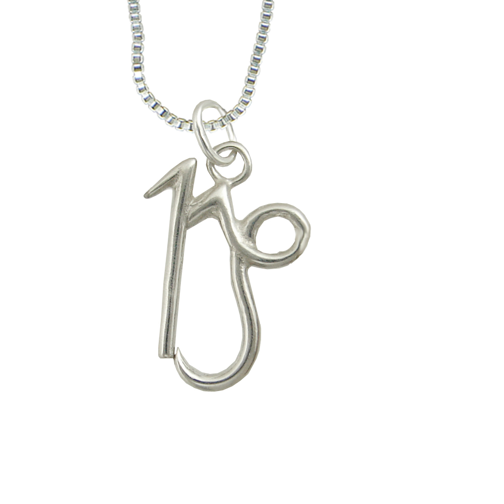 Sterling Silver Zodiac Symbol Capricorn Charm