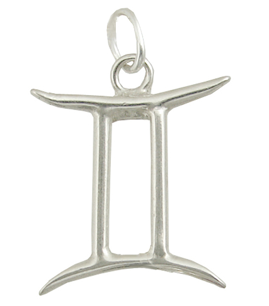 Sterling Silver Zodiac Symbol Gemini Charm