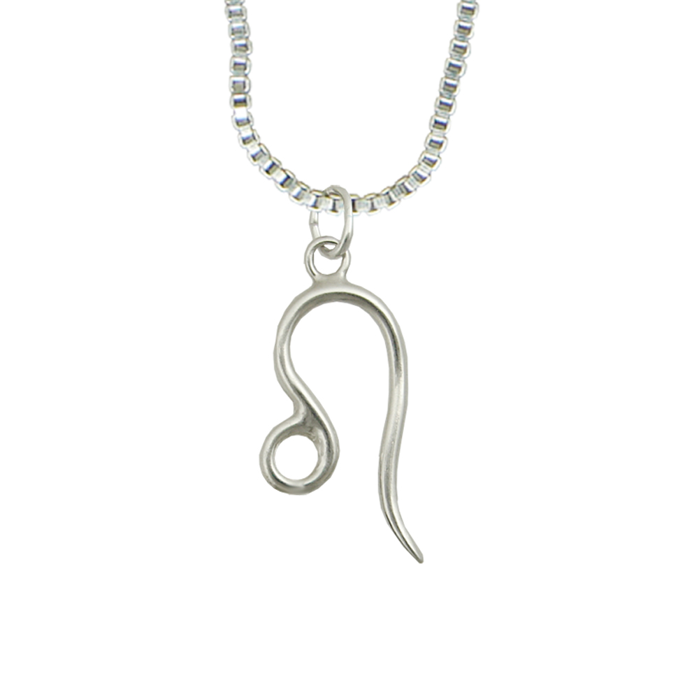 Sterling Silver Zodiac Symbol Leo Pendant Necklace