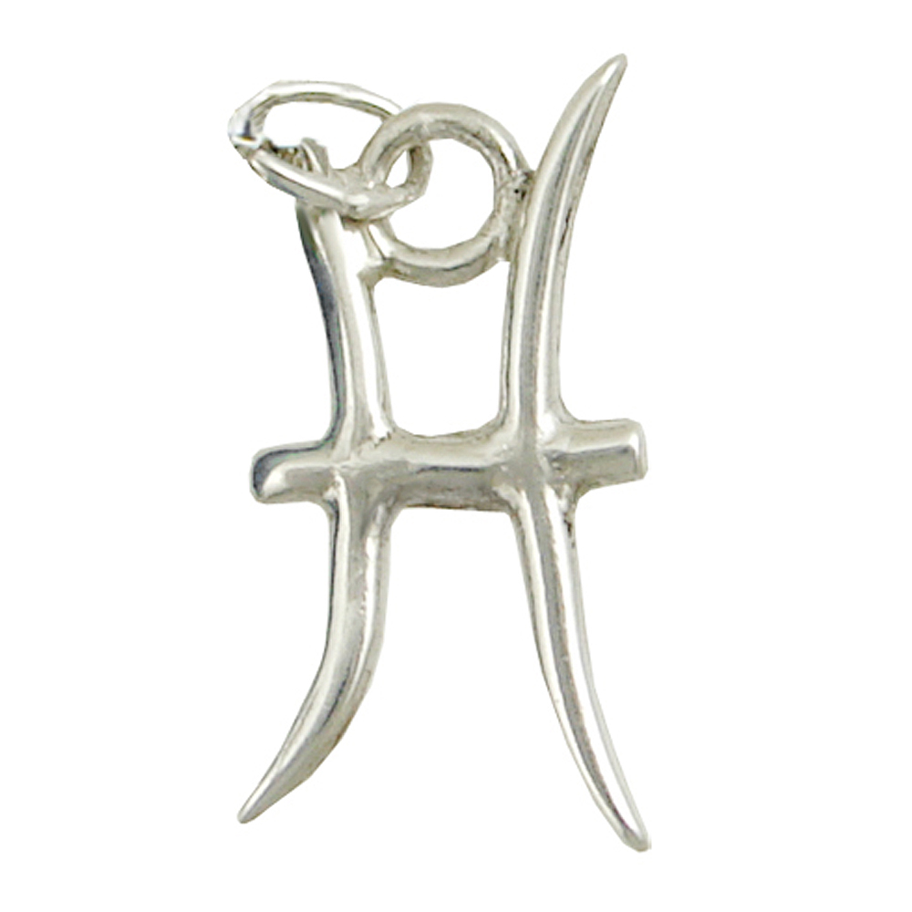 Sterling Silver Zodiac Symbol Pisces Charm