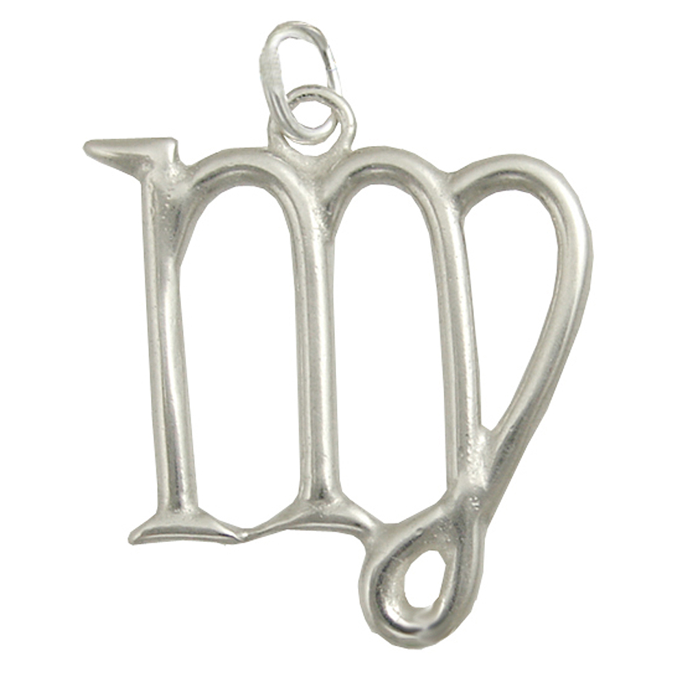 Sterling Silver Zodiac Symbol Virgo Charm