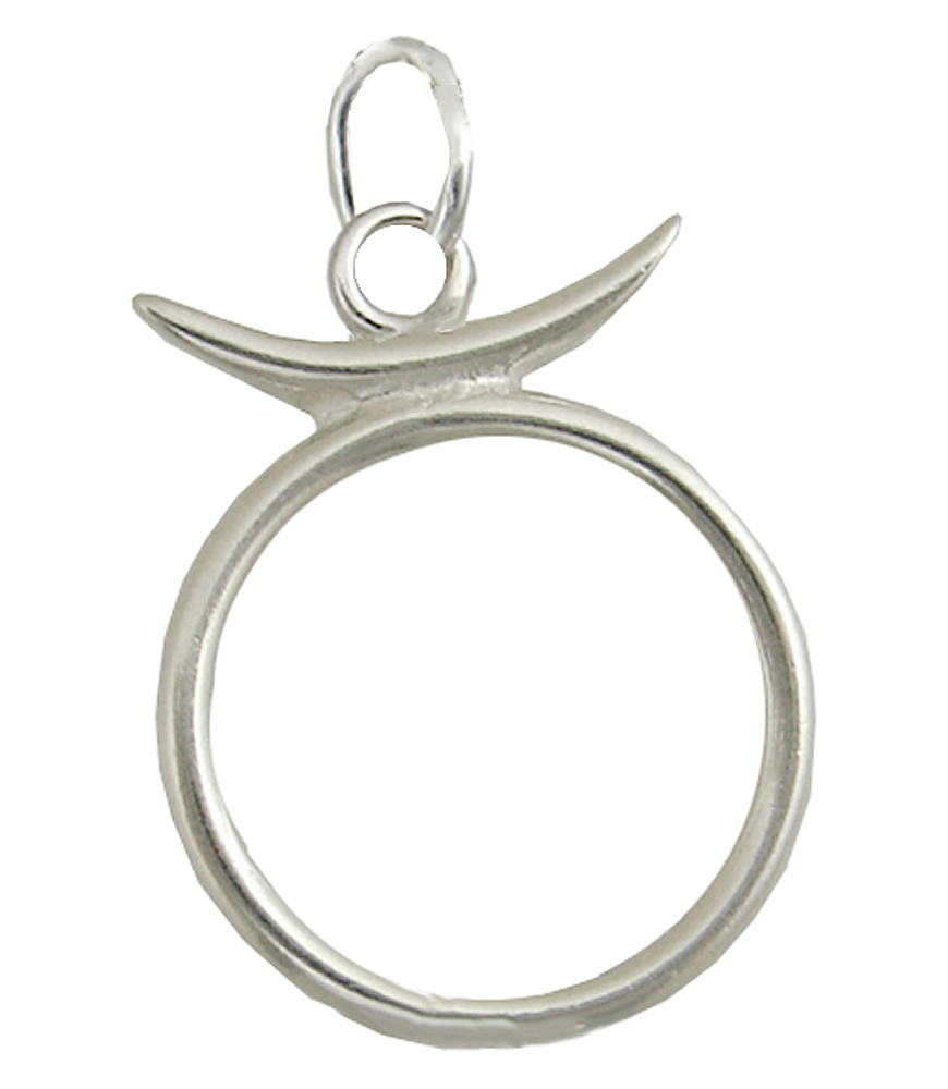 Sterling Silver Zodiac Symbol Taurus Charm