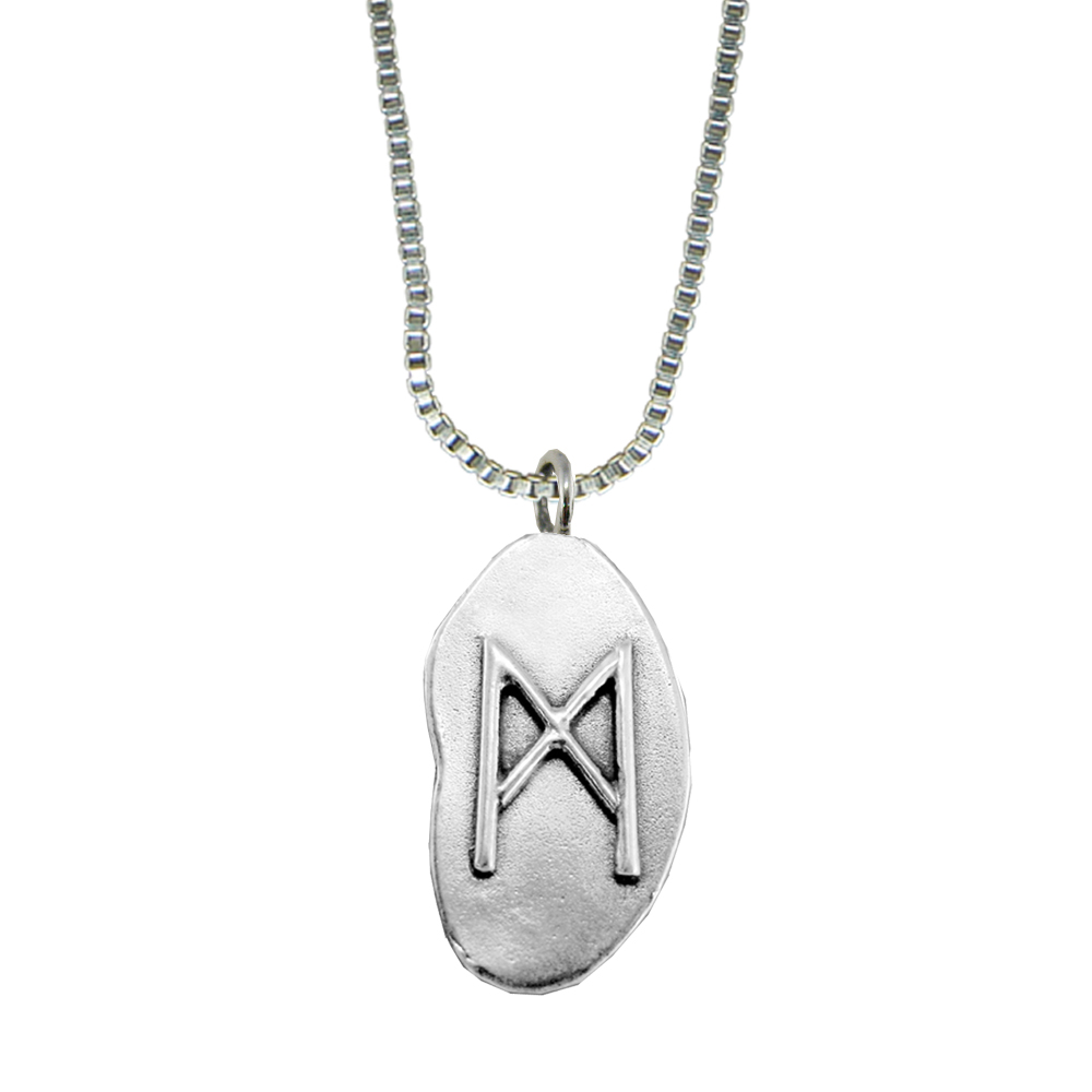 Sterling Silver Runic Symbol Pendant for the Cooperation of All