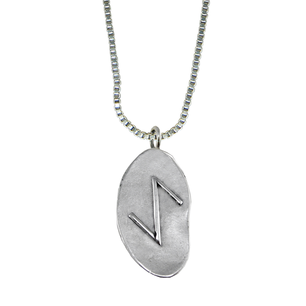 Sterling Silver Runic Symbol Pendant for Protection