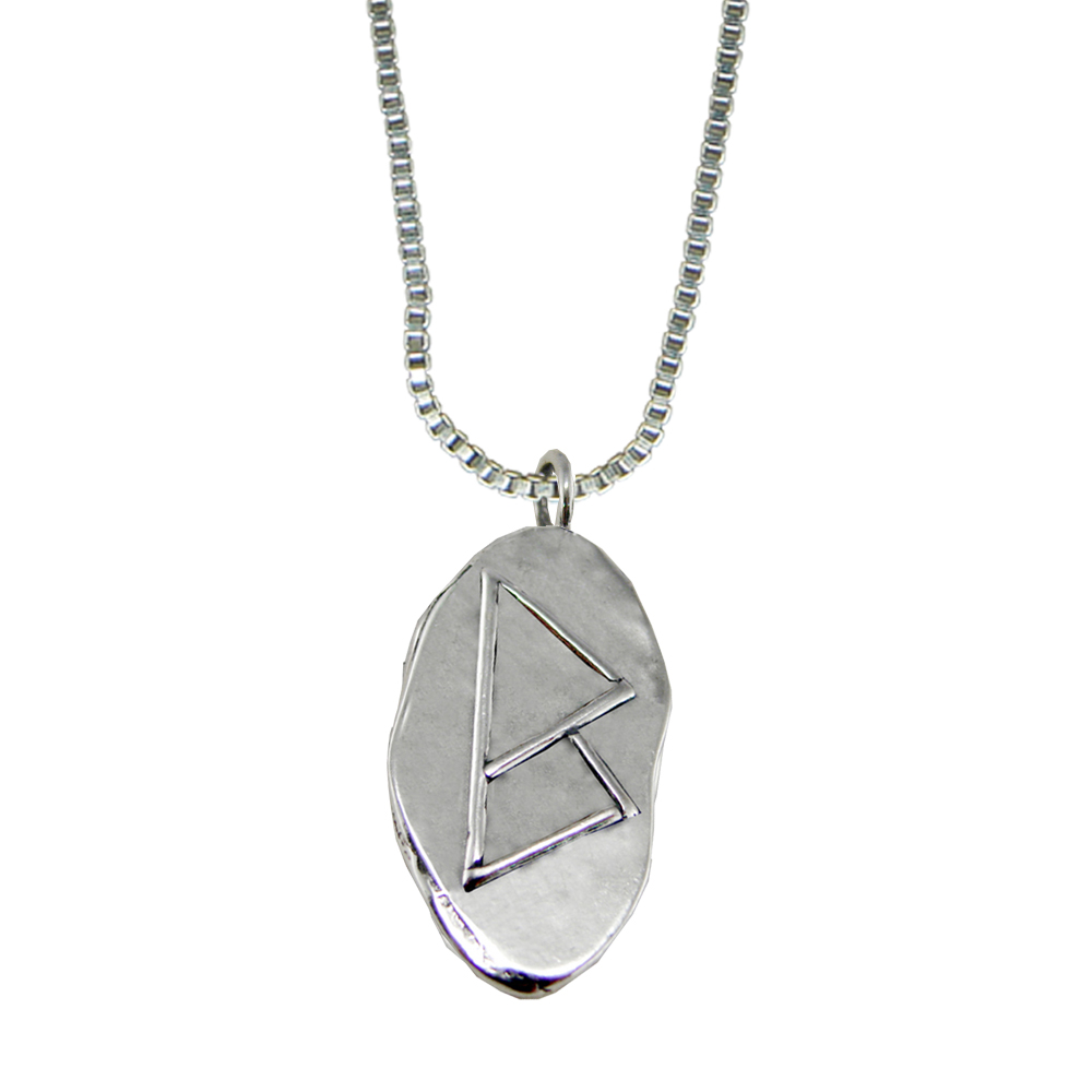 Sterling Silver Runic Symbol Pendant for Fertility