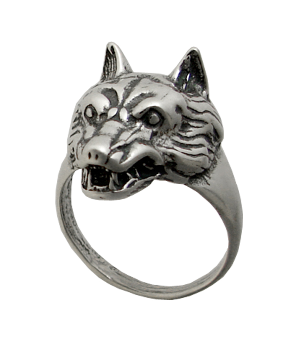 Sterling Silver Winter Wolf Ring Size 9