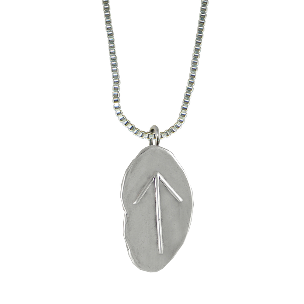 Sterling Silver Runic Symbol Pendant for Great Victory