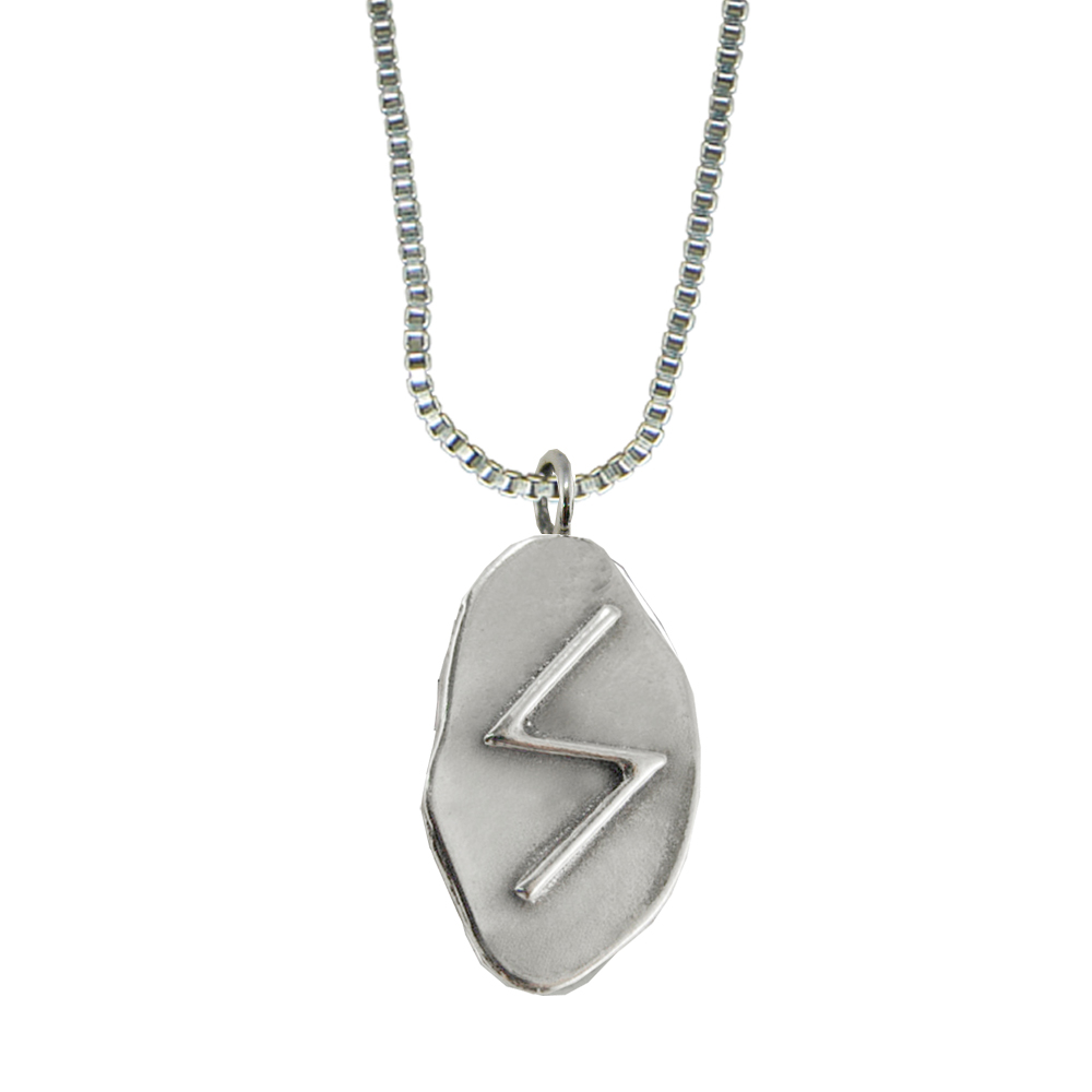 Sterling Silver Runic Symbol Pendant for Success And Victory